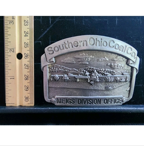 Vintage Southern Ohio Coal Company Meigs Division Office Belt Buckle New